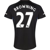 Everton SS Away Shirt 2014/15 With Browning 36 Printing, Black