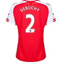 Arsenal Home Shirt 2014/15 - Womens With Debuchy 2 Printing, Red