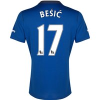 Everton SS Home Shirt 2014/15 - Womens With Besic 17 Printing, Blue