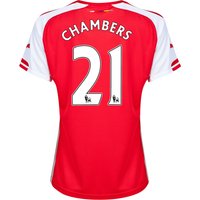 Arsenal Home Shirt 2014/15 - Womens With Chambers 21 Printing, Red