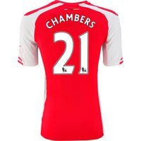 Arsenal Authentic Home Shirt 2014/15 With Chambers 21 Printing, N/A