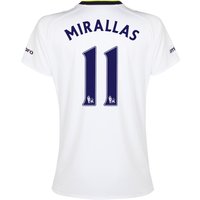 Everton SS 3rd Shirt 2014/15- Womens With Mirallas 11 Printing, White