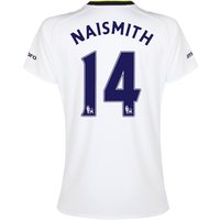 Everton SS 3rd Shirt 2014/15- Womens With Naismith 14 Printing, White