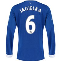 Everton Home Shirt 2015/16 - Long Sleeved With Jagielka 6 Printing, Blue