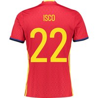 Spain Home Shirt 2016 - Kids With Isco 22 Printing, N/A