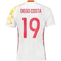 Spain Away Shirt 2016 - Kids With Diego Costa 19 Printing, N/A