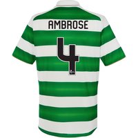 Celtic Home Kids Shirt 2016-17 With Ambrose 4 Printing, Green/White