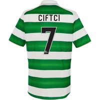 Celtic Home Kids Shirt 2016-17 With Ciftci 7 Printing, Green/White
