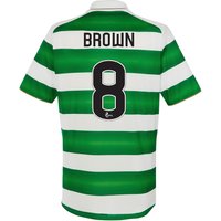 Celtic Home Kids Shirt 2016-17 With Brown 8 Printing, Green/White