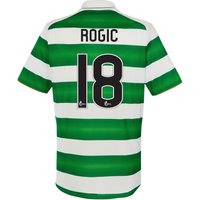 Celtic Home Kids Shirt 2016-17 With Rogic 18 Printing, Green/White