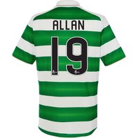 Celtic Home Kids Shirt 2016-17 With Allan 19 Printing, Green/White