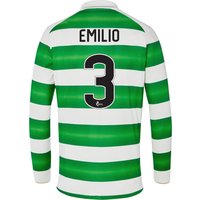 Celtic Home Kids Shirt 2016-17 - Long Sleeve With Izaguirre 3 Printing, Green/White