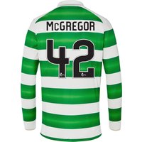 Celtic Home Kids Shirt 2016-17 - Long Sleeve With McGregor 42 Printing, Green/White