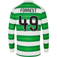 Celtic Home Kids Shirt 2016-17 - Long Sleeve With Forrest 49 Printing, Green/White