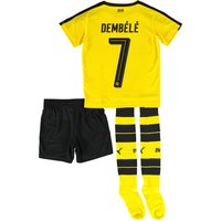 BVB Home Mini Kit 2016-17 With Dembele 7 Printing, Yellow/Black