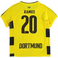 BVB Home Shirt 2017-18 - Kids With Ramos 20 Printing, Yellow/Black
