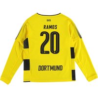 BVB Home Shirt 2017-18 - Kids - Long Sleeve With Ramos 20 Printing, Yellow/Black