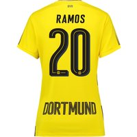 BVB Home Shirt 2017-18 - Womens With Ramos 20 Printing, Yellow/Black