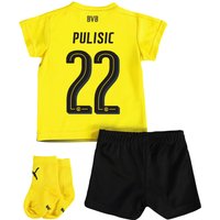BVB Home Babykit 2017-18 With Pulisic 22 Printing, Yellow/Black
