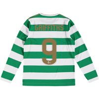 Celtic Home Shirt 2017-18 - Long Sleeve - Kids With Griffiths 9 Printi, Green/White