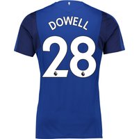 Everton Home Shirt 2017/18 - Junior With Dowell 28 Printing, Blue