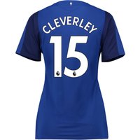 Everton Home Shirt 2017/18 - Womens With Cleverley 15 Printing, Blue