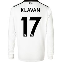 Liverpool Away Shirt 2017-18 - Long Sleeve - Kids With Klavan 17 Print, Black