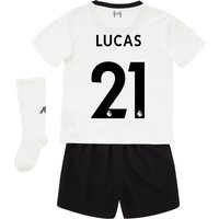 Liverpool Away Infant Kit 2017-18 With Lucas 21 Printing, Black