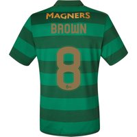 Celtic Away Elite Shirt 2017-18 With Brown 8 Printing, Black