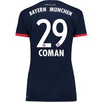 Bayern Munich Away Shirt 2017-18 - Womens With Coman 29 Printing, Black