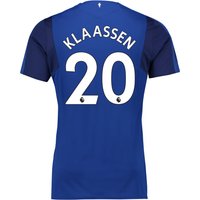 Everton Home Shirt 2017/18 - Junior With Klaassen 20 Printing, Blue