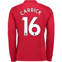 Manchester United Home Shirt 2017-18 - Kids - Long Sleeve With Carrick, N/A