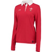 Wales Rugby Long Sleeve Jersey - Womens Red, Red