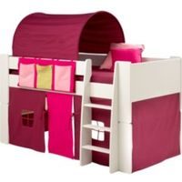 Wizard Single Mid Sleeper Bed With Pink Accessories