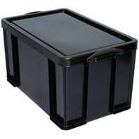 Really Useful Extra Strong Black 84L Plastic Storage Box