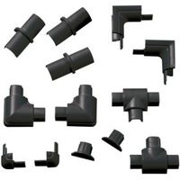 D-Line ABS Plastic Black Trunking Accessories (W)16mm Pieces Of 13