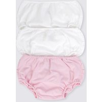 3 Pack Pure Cotton Frilled Knickers