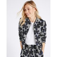 M&S Collection Floral Jacquard Woven Bomber Jacket