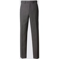 M&S Collection Grey Regular Fit Trousers