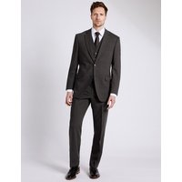 M&S Collection Charcoal Checked Slim Fit Jacket