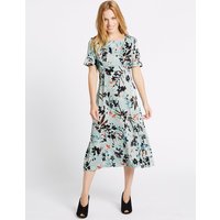 M&S Collection PETITE Floral Print Tunic Midi Dress