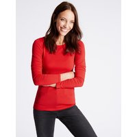 M&S Collection Modal Rich Round Neck Long Sleeve T-Shirt