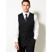 M&S Collection Black Regular Fit Waistcoat
