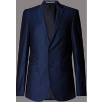 Autograph Big & Tall Blue Tailored Fit Wool Jacket