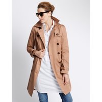 M&S Collection Pure Cotton Trench Coat With Stormwear