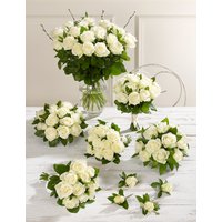 Creamy-white Luxury Rose Wedding Flowers - Collection 4