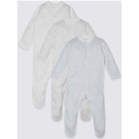 3 Pack Pure Cotton Baby Sleepsuits