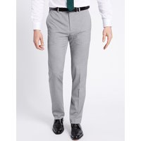 Limited Edition Grey Textured Modern Slim Fit Trousers