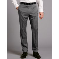 Autograph Big & Tall Grey Tailored Fit Wool Trousers