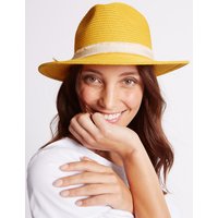 M&S Collection Bow Fedora Hat